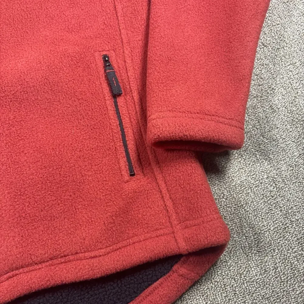 GAP Full Zip Heavy Fleece Jacket Youth XL(12) Red Black Two Tone Back To School